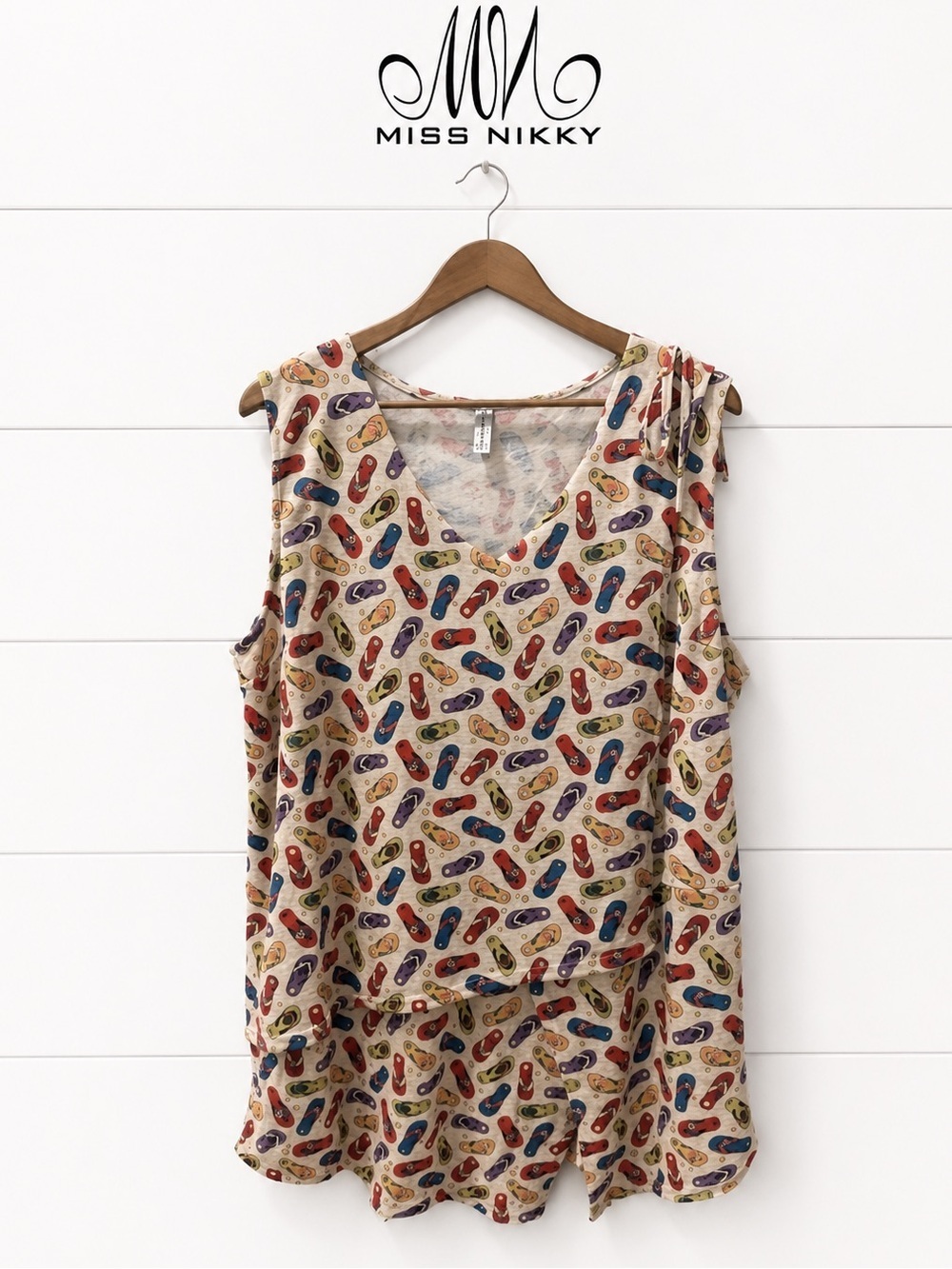 MISS NIKKY Multicolor Flip-Flop Print Tunic XXL